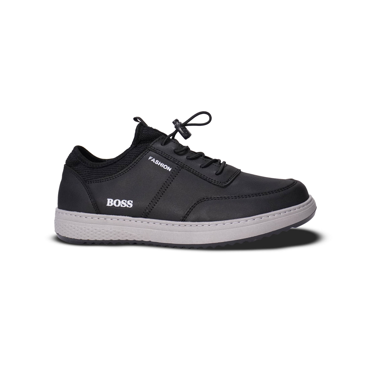 Tenis urbanos Fashion Boss negros en sintético y malla con suela spansor. Diseño minimalista, cómodos y perfectos para uso diario en Colombia.